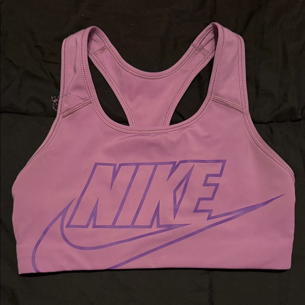 Nike Lilac/Purple Racerback Sports Bra with Bold Logo